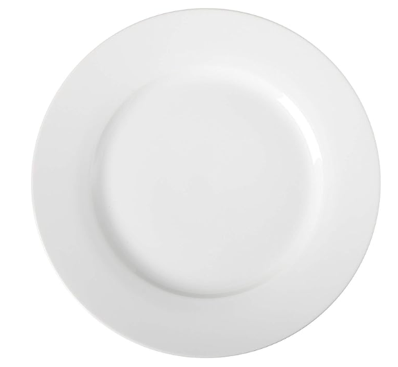 Amazon Basics 6-Piece White Dinner Plate Set