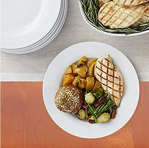 Amazon Basics 6-Piece White Dinner Plate Set